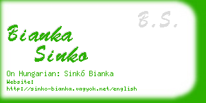 bianka sinko business card